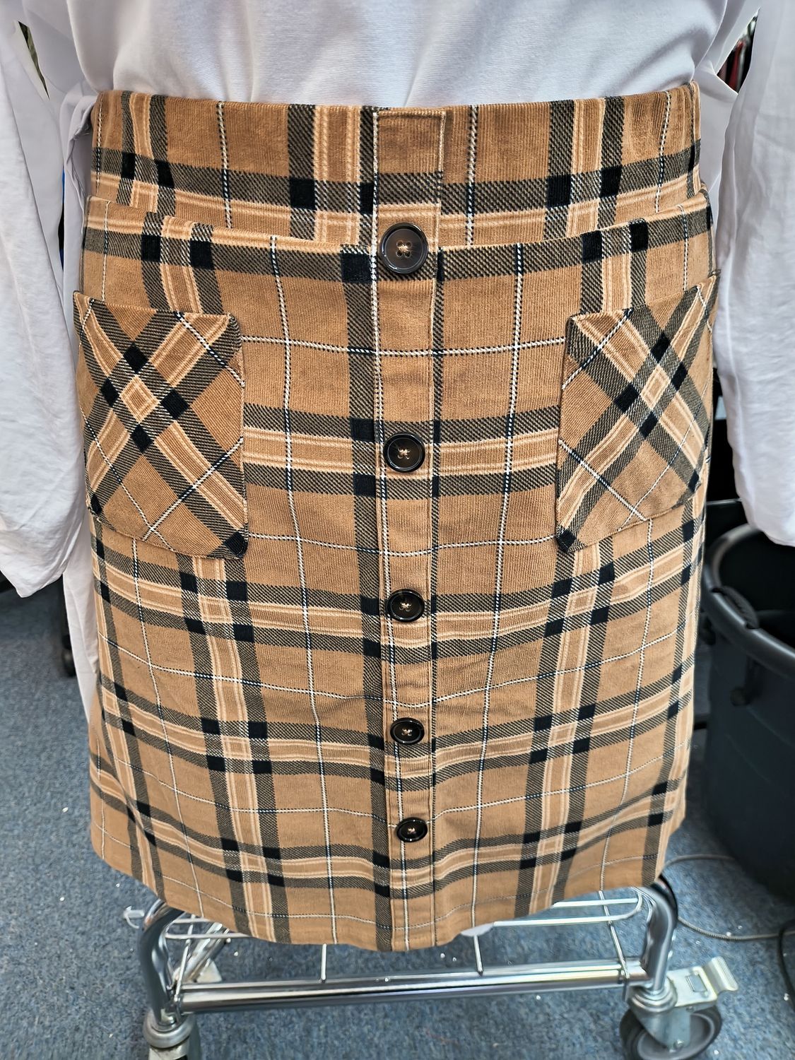 3x Torrid NWT plaid corduroy button front a-line Clueless skirt