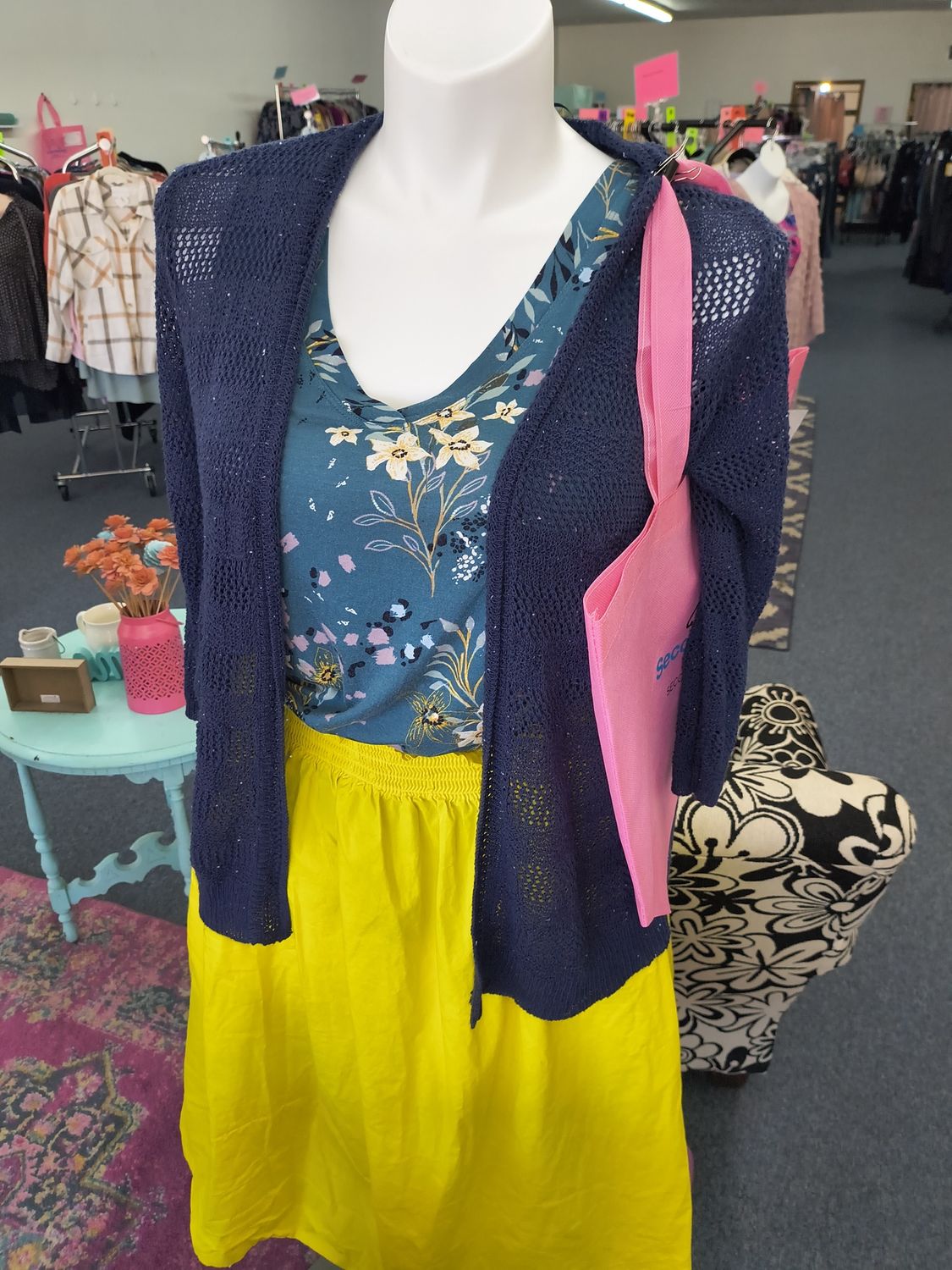 Size 2x Charter Club navy blue confetti cardigan sweater