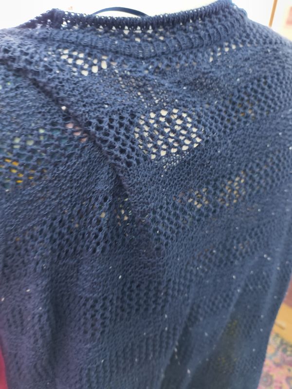 Size 2x Charter Club navy blue confetti cardigan sweater