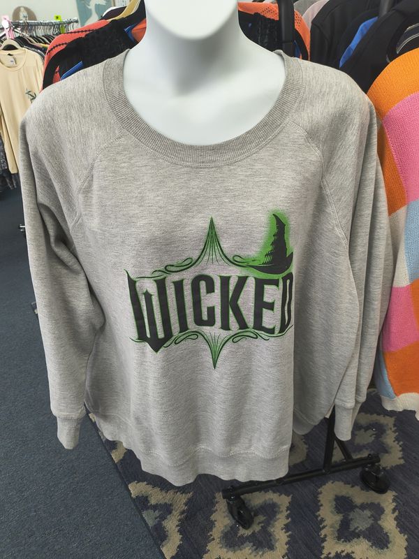 4x Wicked logo with hat gray sweatshirt