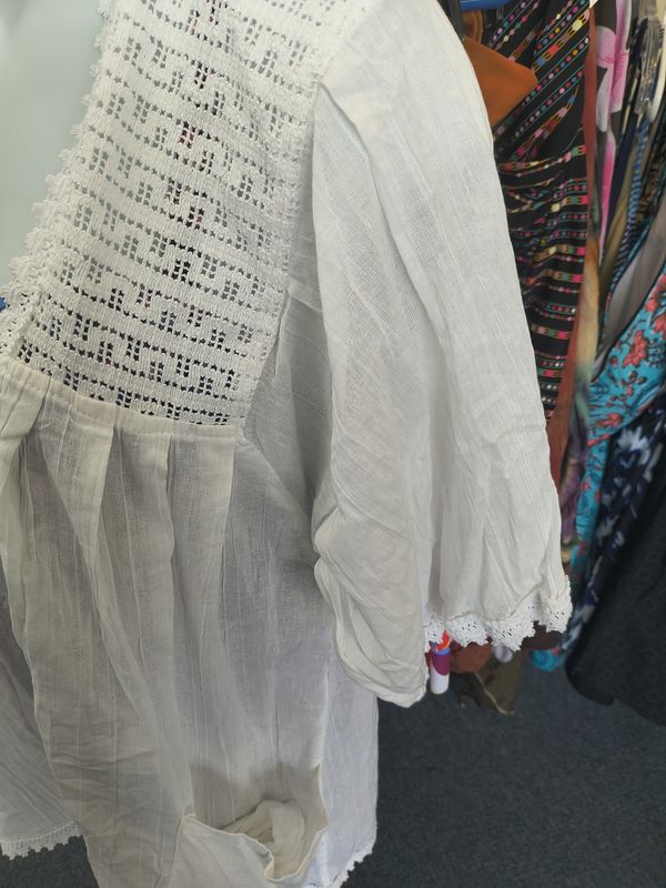 One Size white swim suit cover kimono belt