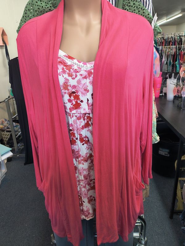 4x Torrid super soft long pink cardigan coverup