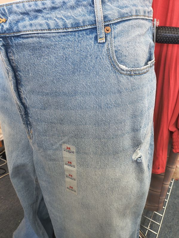 Size 26 Old Navy Sky Hi Wide Leg light wash jeans new denim