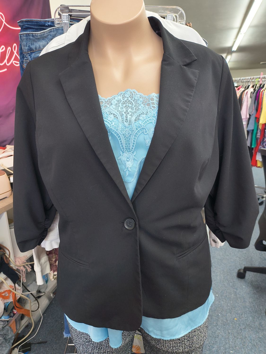 Size 3x Studio by Torrid black one button blazer jacket