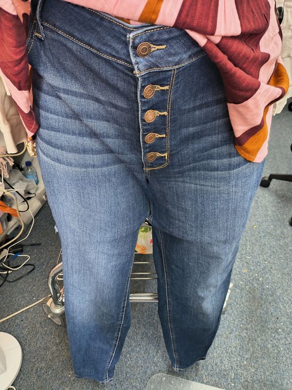 Size 22W Maurices M Jeans hi rise button fly skinny denim