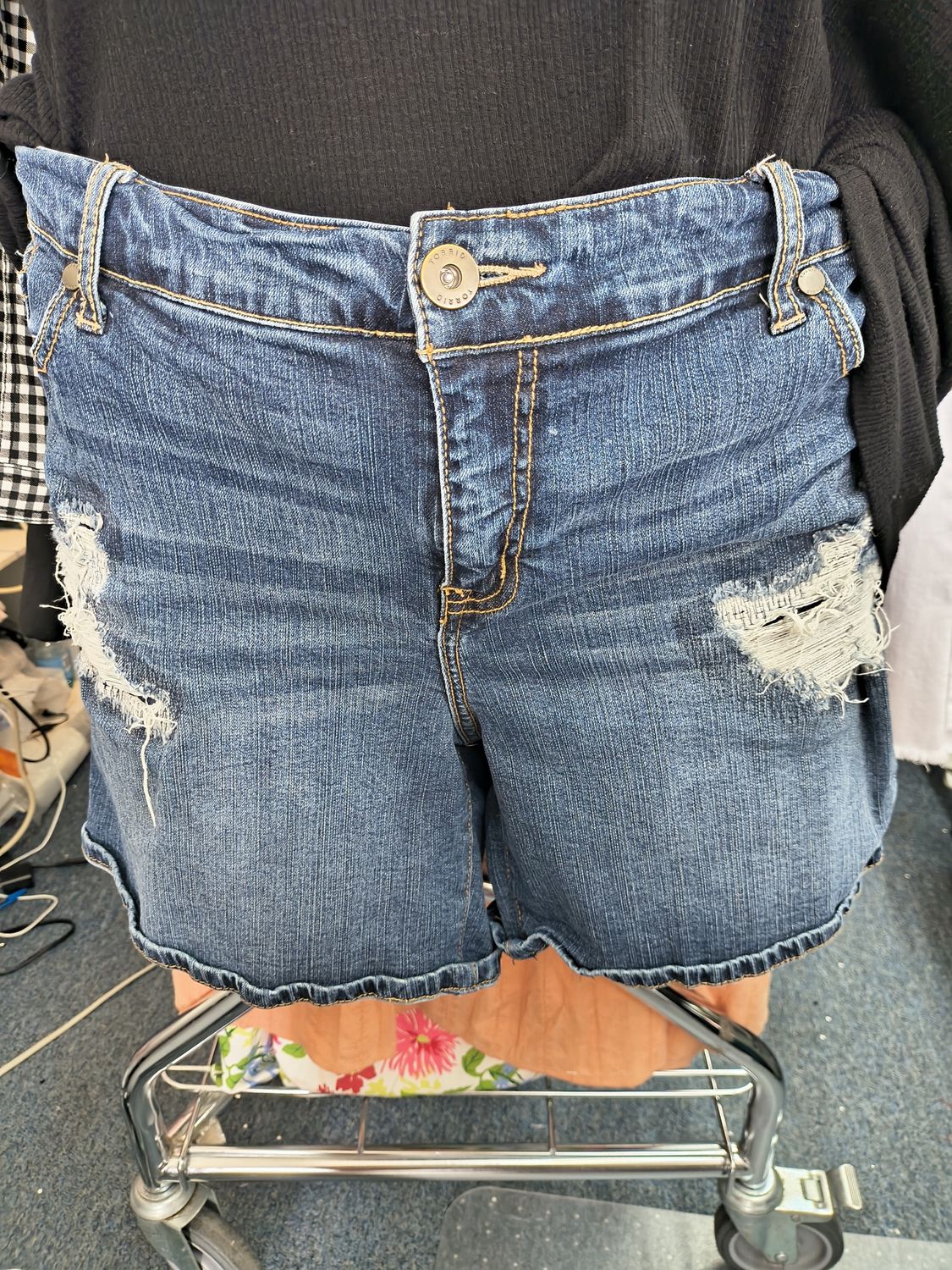 Size 22 Torrid distressed denim jean shorts