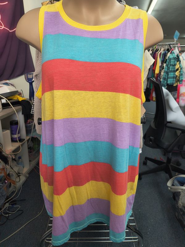 Size 3x Torrid rainbow stripe knit tank top