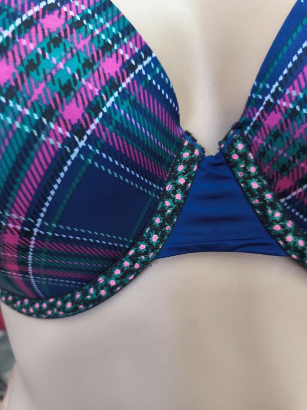 38D Victoria's Secret plaid and floral push up bra