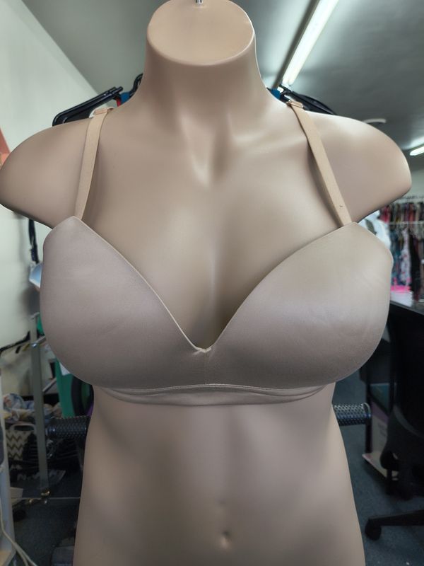 38D nude wireless padded push up bra