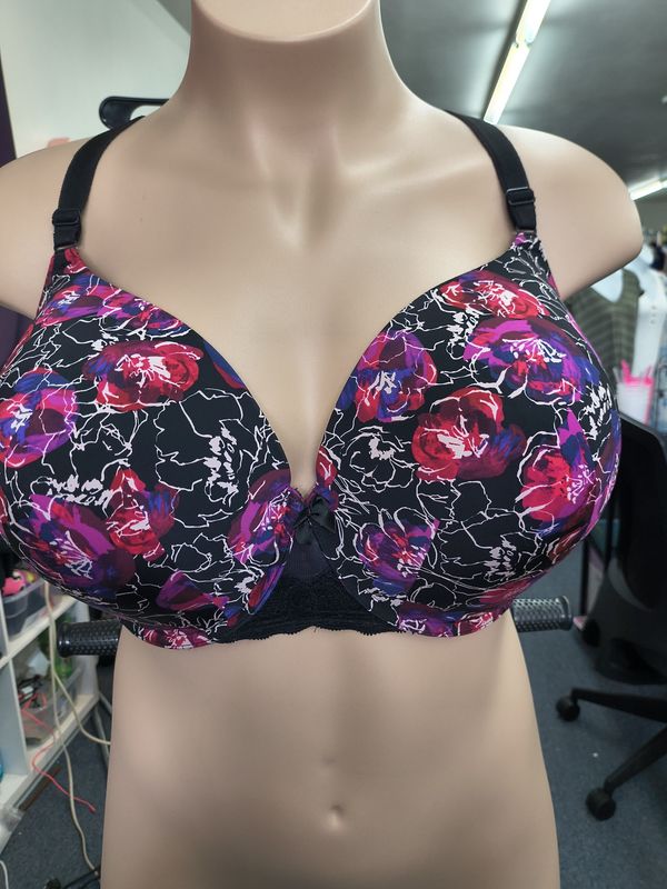 46DDD Torrid floral smoothing push up t-shirt bra underwire