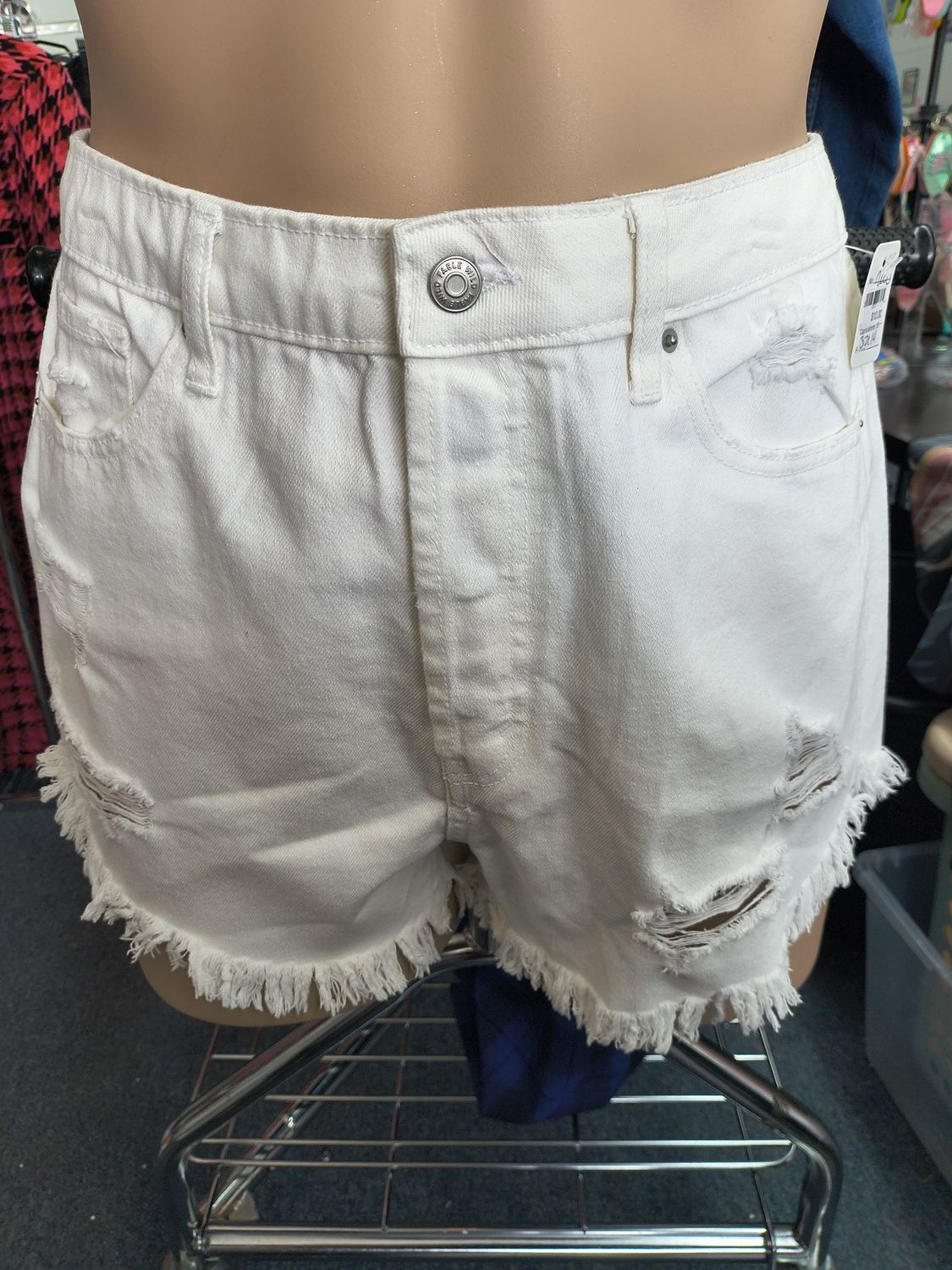 Size 14 Wild Fable NWT off white distressed cutoff shorts