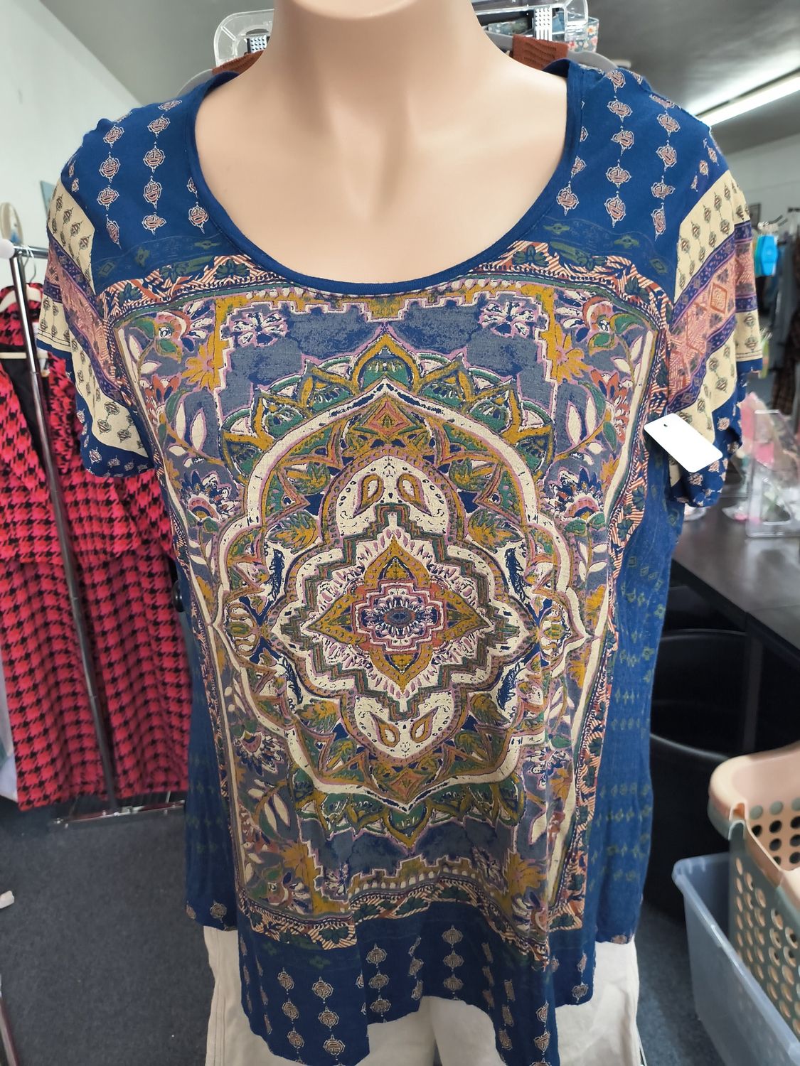 2x Lucky Brand floral lightweight shirt top