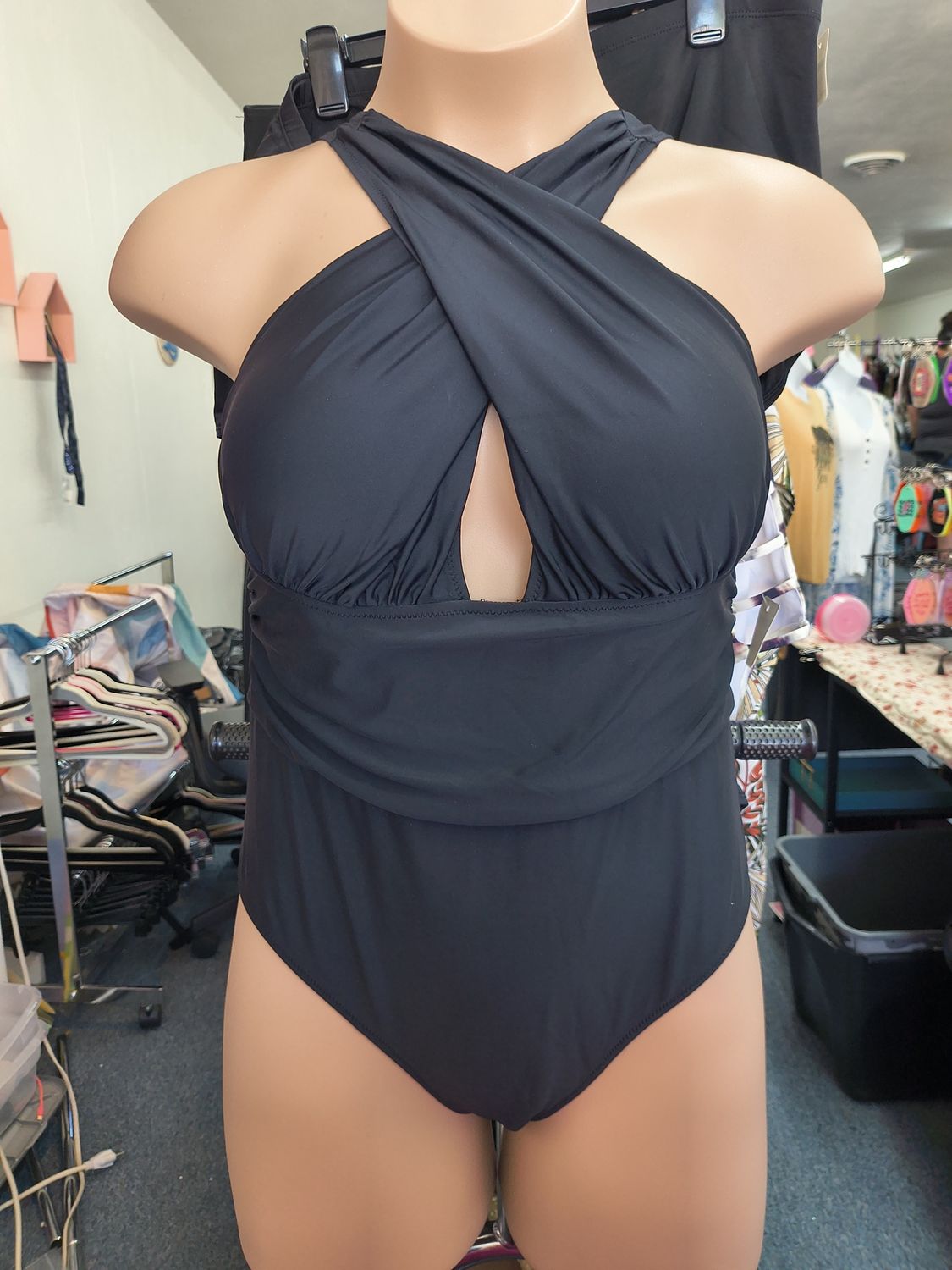 XXL Cupshe black one piece swimsuit