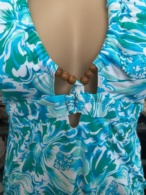 2x Time &amp; Tru NWT floral one piece swimsuit