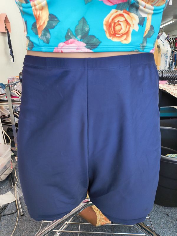 2x/3x navy blue swimsuit shorts bottoms