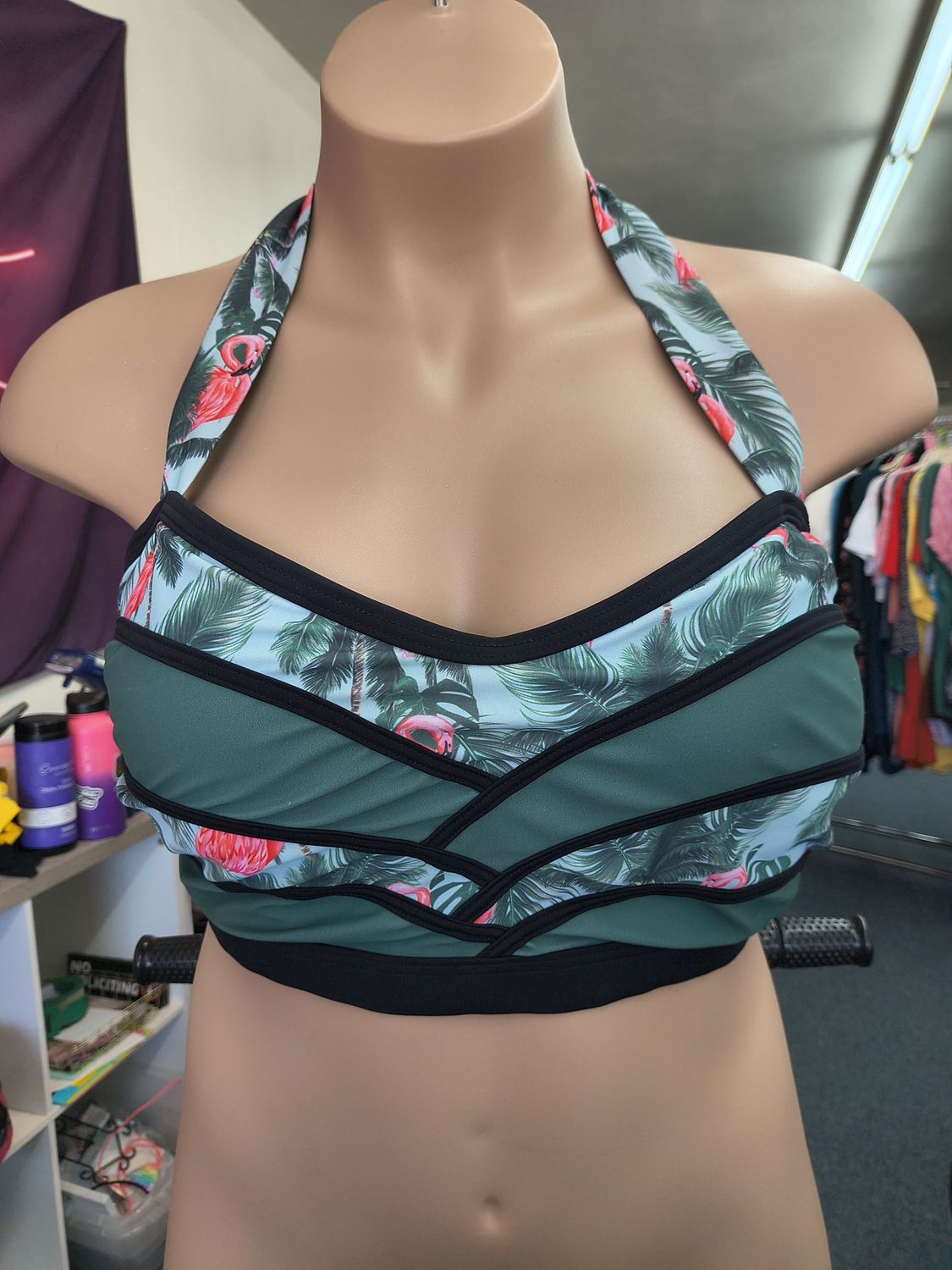 3x Modcloth tropical floral bikini swimsuit top