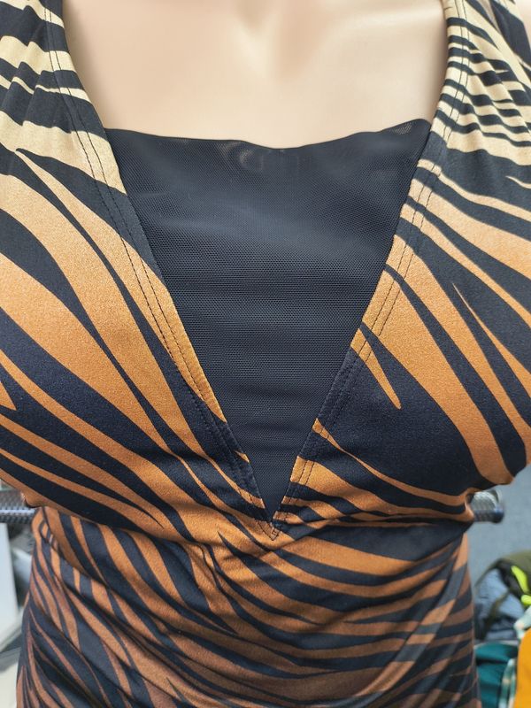 26w/3x Catherines brown one piece animal swimsuit
