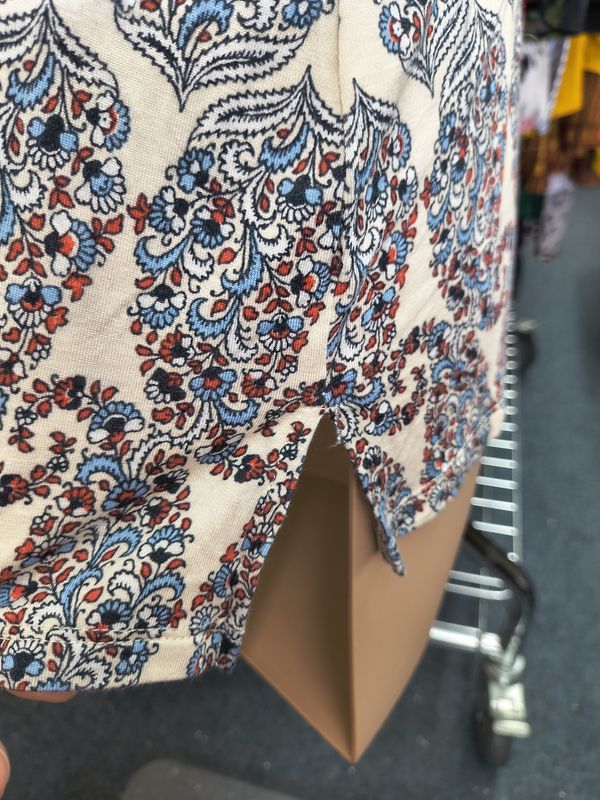 4x Cato paisley knit tee top