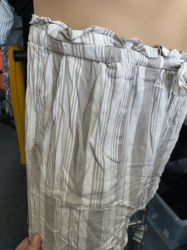 2x Torrid striped gray shorts lightweight pull on