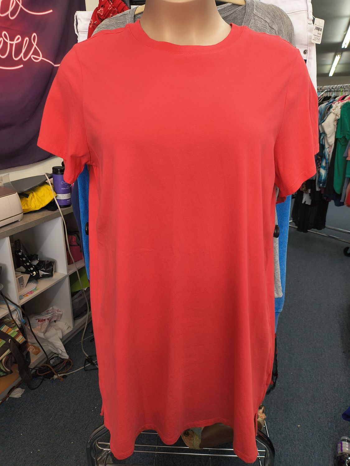 XL Old Navy red short t-shirt dress