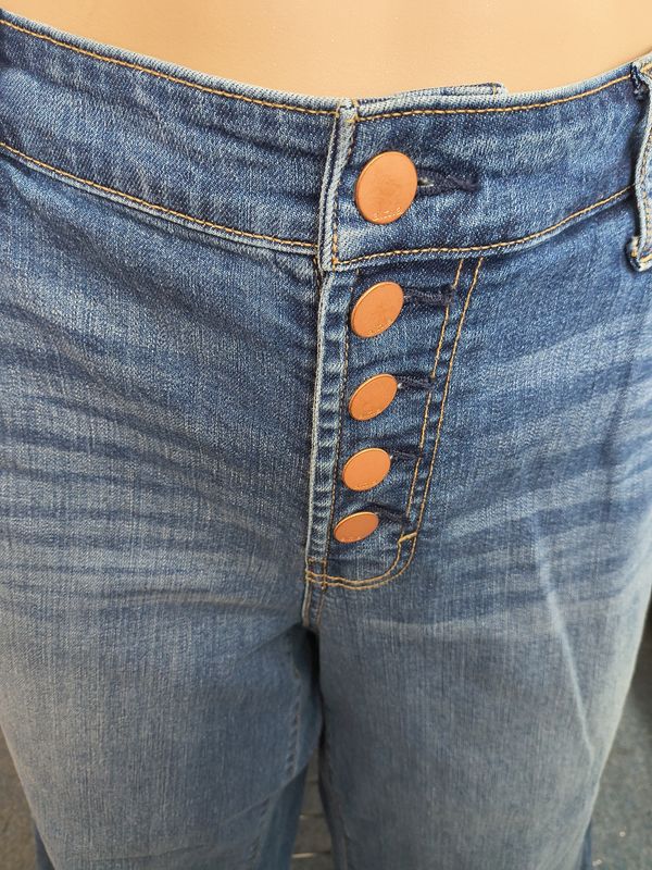 16W a.n.a. wide leg crop jean denim capris
