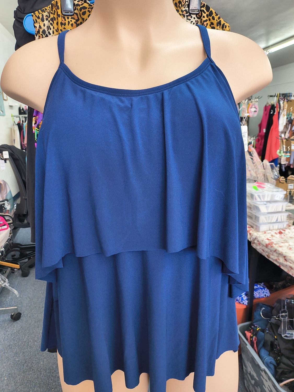 18w/2x Sonnet Shores NWT navy tankini swim top