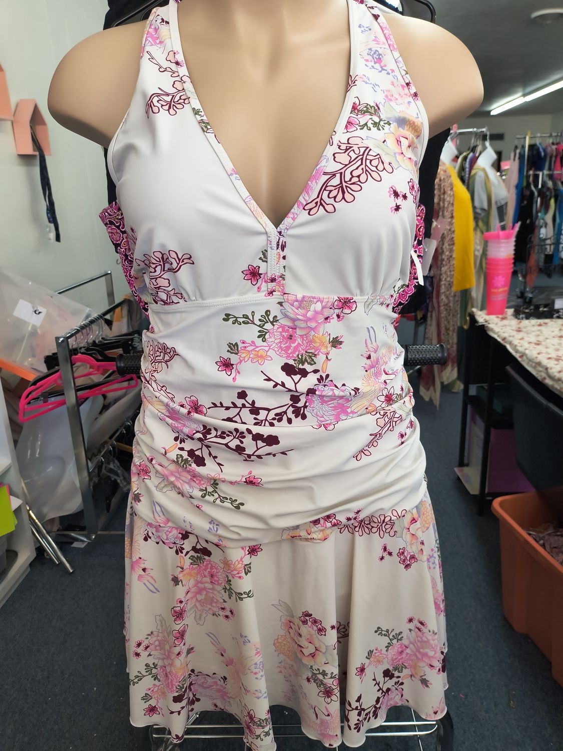 3x Cocopear one piece floral swimsuit with skirt