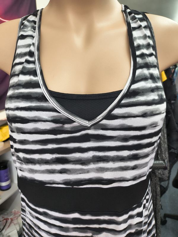 2x Tek Gear drytek athletic striped tennis dress with bra