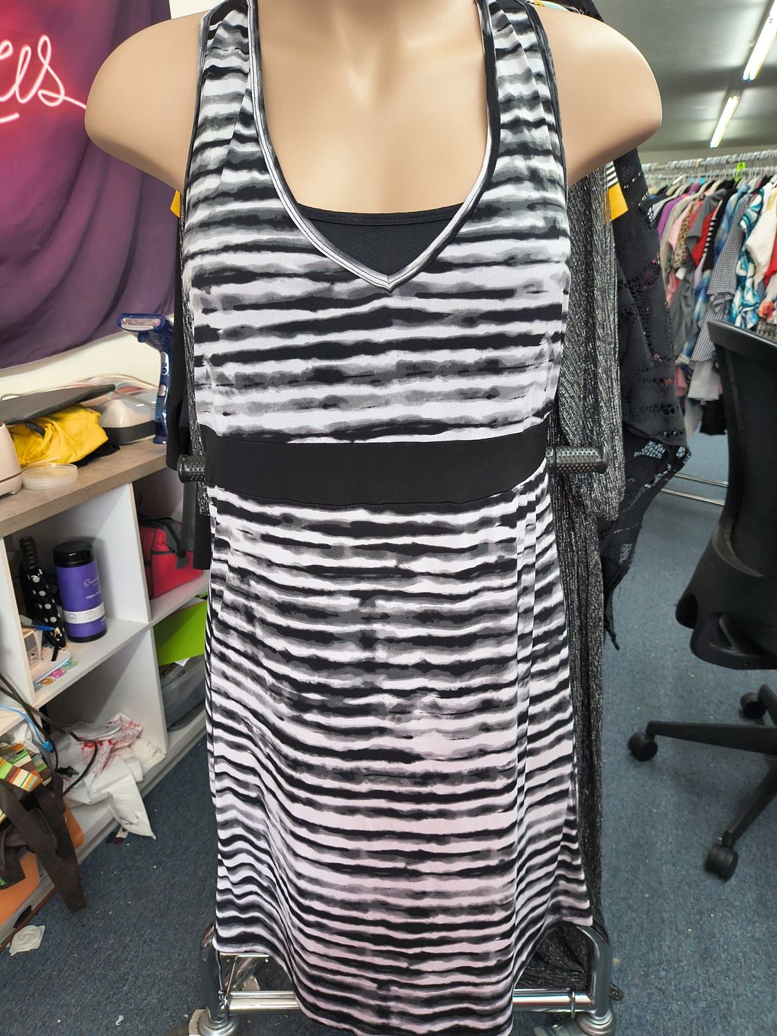 2x Tek Gear drytek athletic striped tennis dress with bra