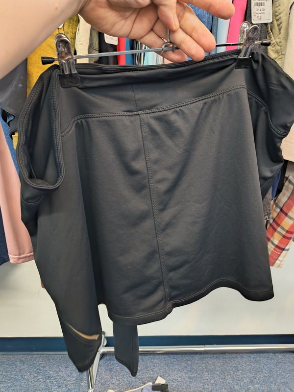 XL Champion black knit skort skirt with shorts athletic