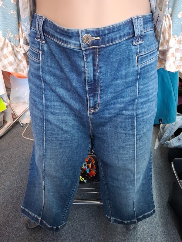 Size 24 Torrid capri jeans denim stretchy