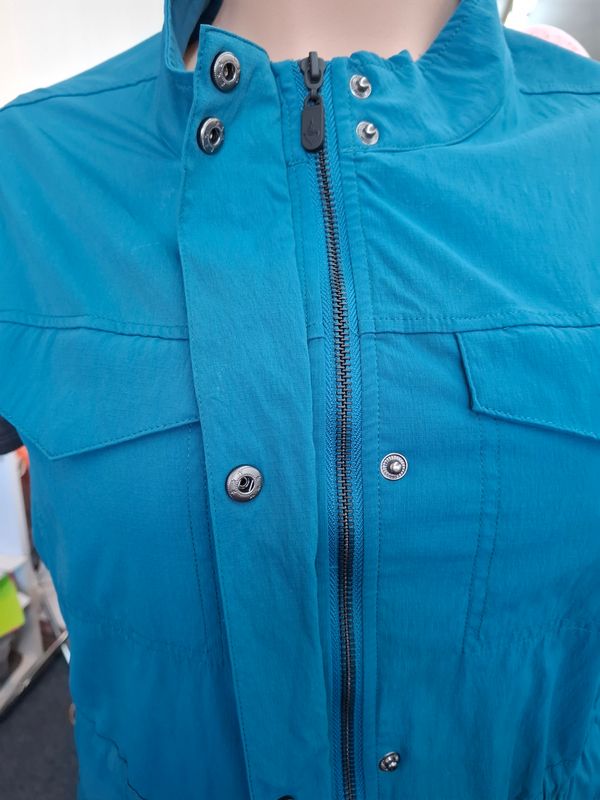 3x Torrid Happy Camper blue long vest with pockets