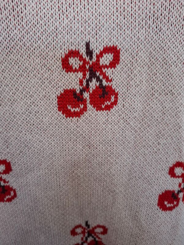 3x Dip pink red cherry print sweater girly coquette