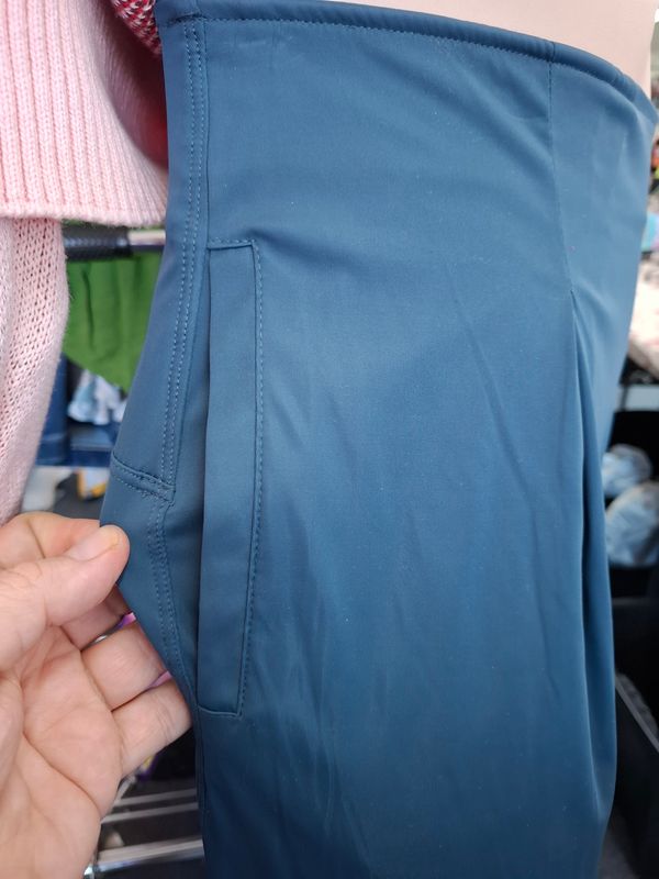 3x Mono B blue flare wide leg athletic pants