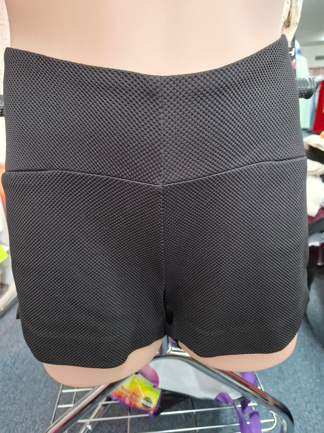 16 Torrid black textured dressy short shorts