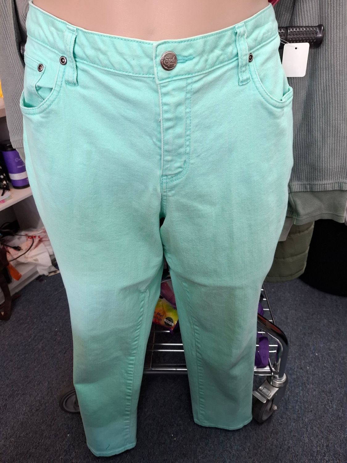 20W Earl Jeans mint colored skinny denim