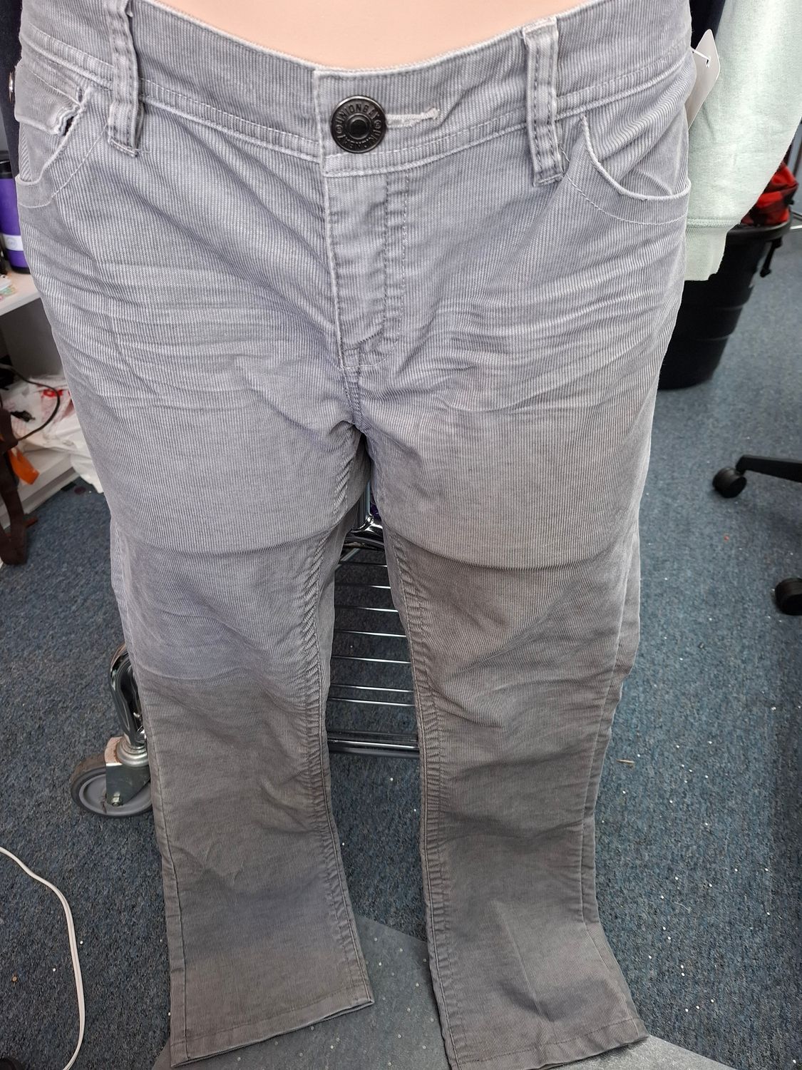 Size 17/16 Union Bay gray corduroy pants low rise retro
