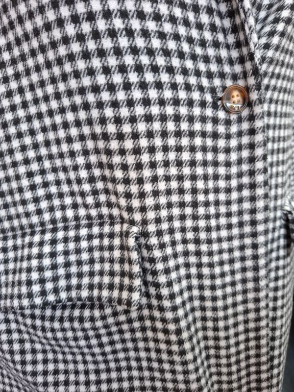 1x Blakeley plaid button front top light jacket sequin leopard