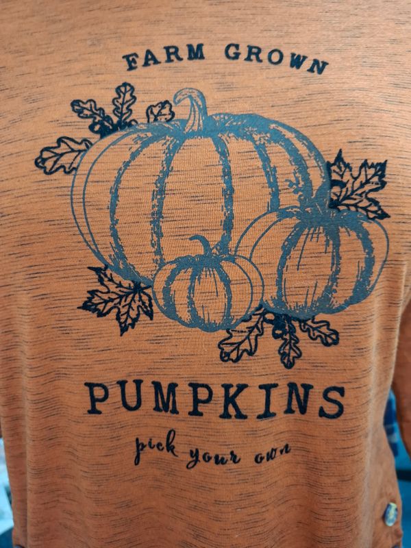 3x Tru Self Farm Grown Pumpkins orange top fall