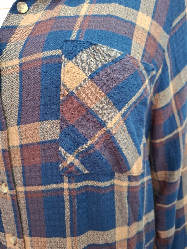 3x Torrid flannel plaid button front top tunic shirt