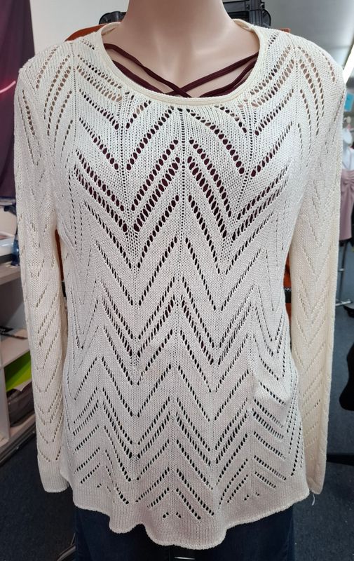 XXL FYLO cream lightweight tunic sweater 1x