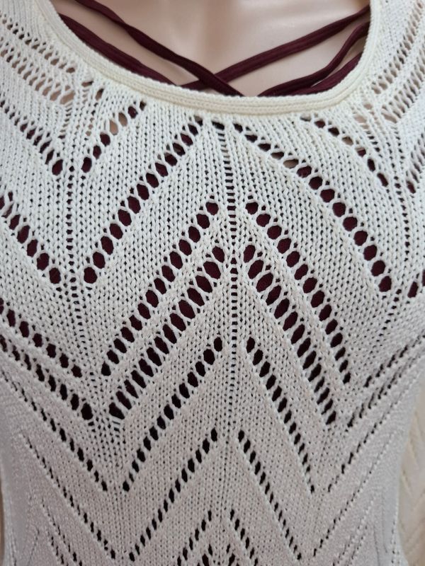 XXL FYLO cream lightweight tunic sweater 1x