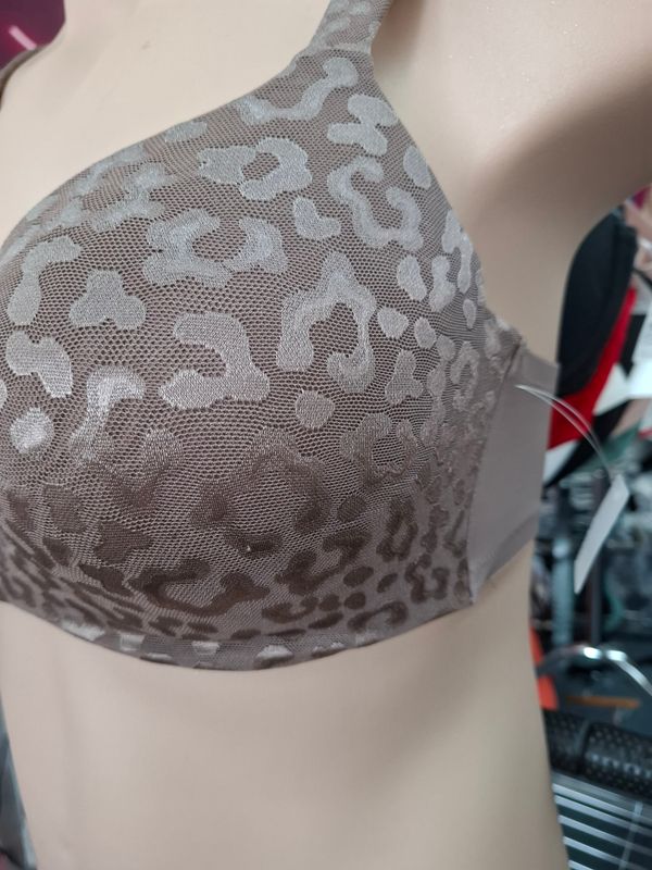 38DD Ambrielle underwire balconette bra animal print lace