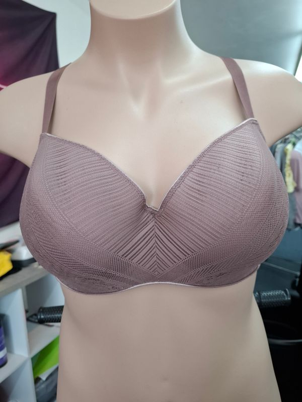 38E 38DDD Third Love mauve lace t-shirt bra