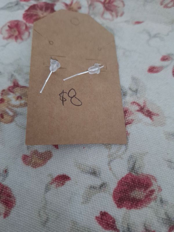 "Let's Go" silver sign post handmade earrings