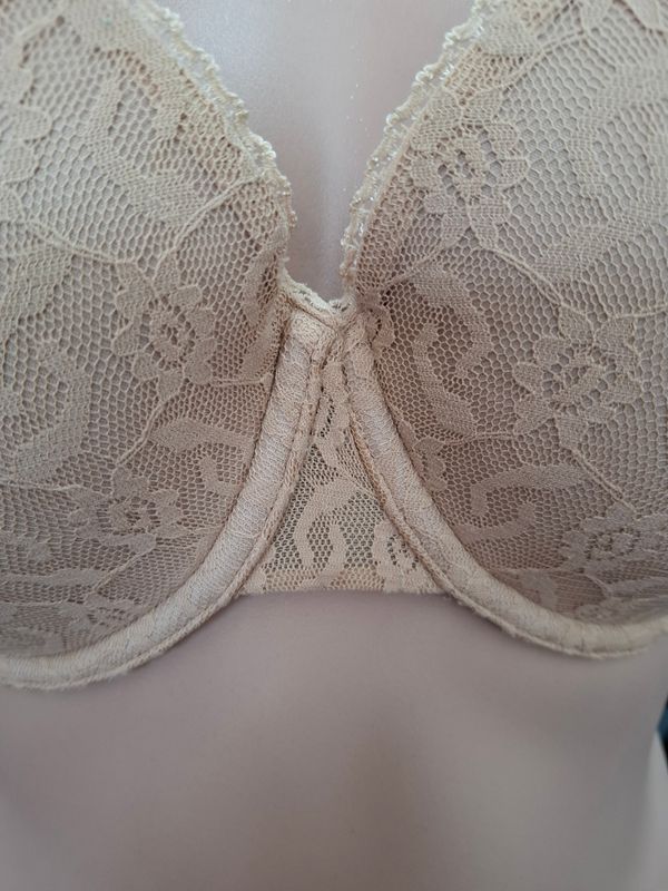 42DDD Cacique nude lace balconette bra