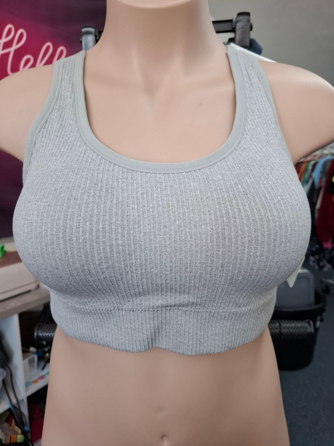 2x Torrid NWT gray ribbed seamless lounge bralette