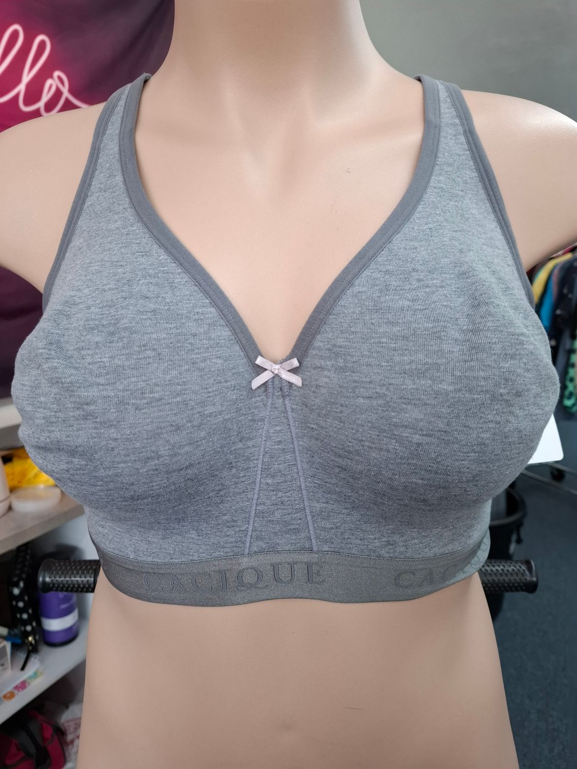 44DDD Cacique unlined wireless full coverage gray bra
