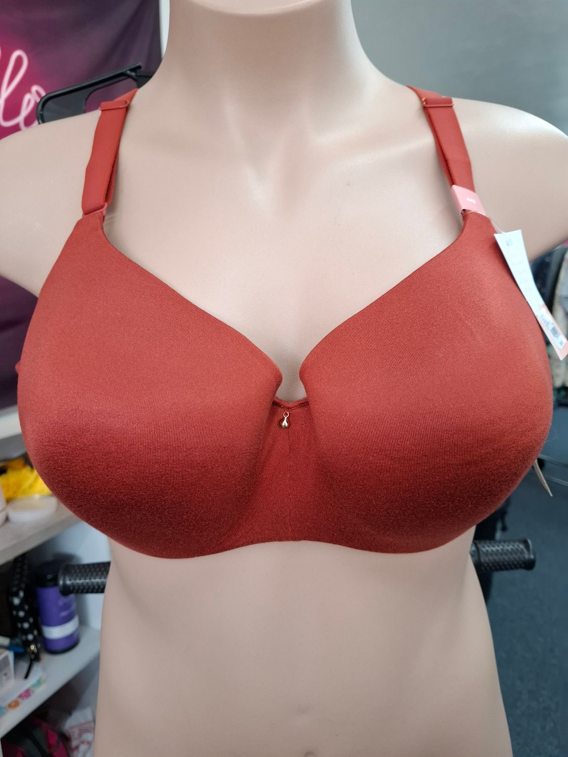 44D Cacique NWT lightly lined balconette orange bra