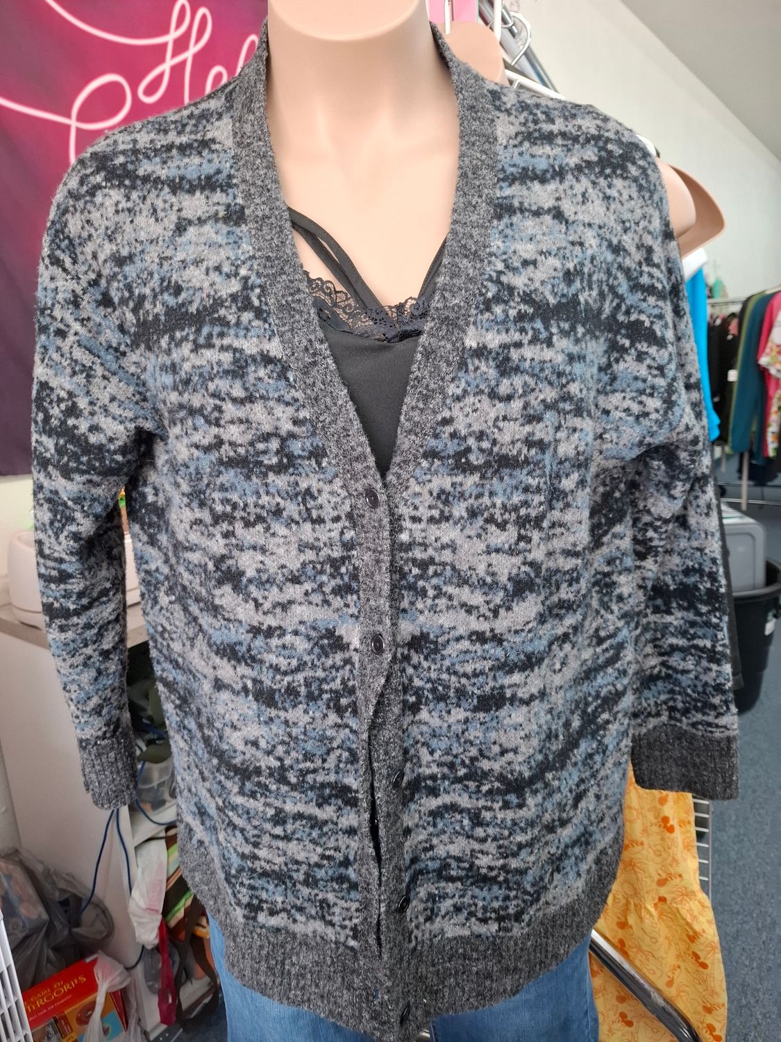 1x Athleta camo thick long cardigan sweater top